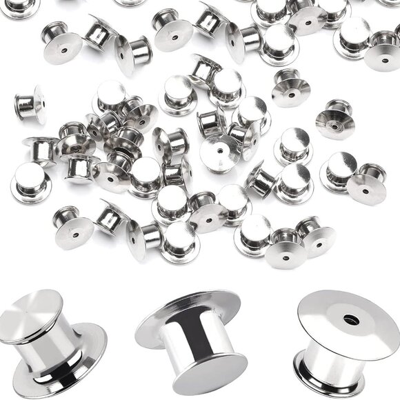 Other - 30 Pieces Metal Pin Backs Locking Pin Keepers Locking Clasp
